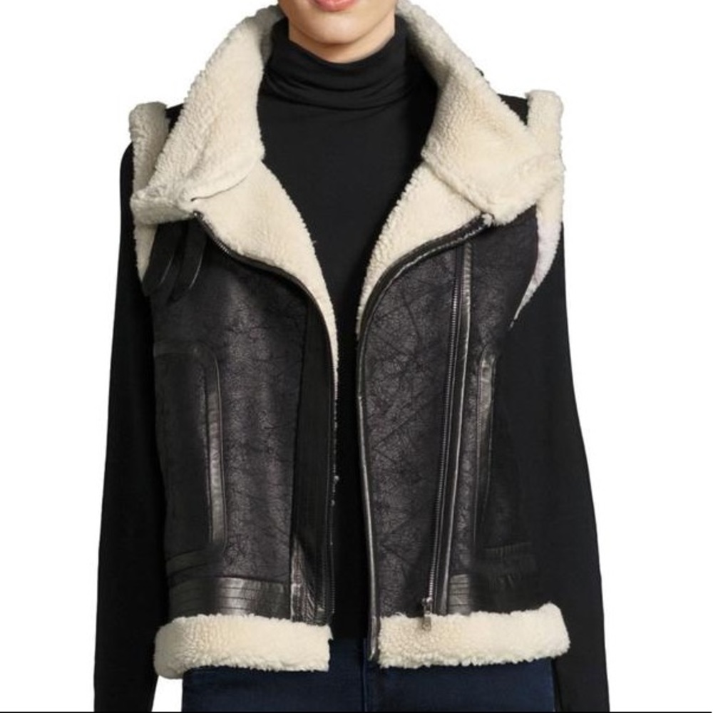 JOIE Danay Faux Shearling Vest Size S